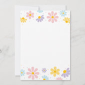 Pastel Daisy Boho tweede verjaardag Kaart (Achterkant)