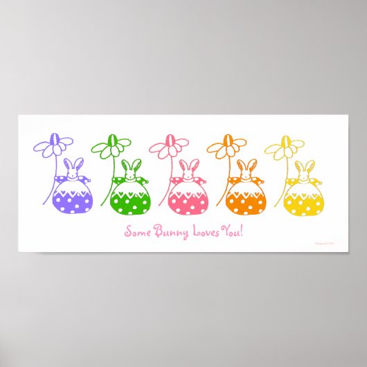 Pastel Daisy Bunny poster (Voorkant)