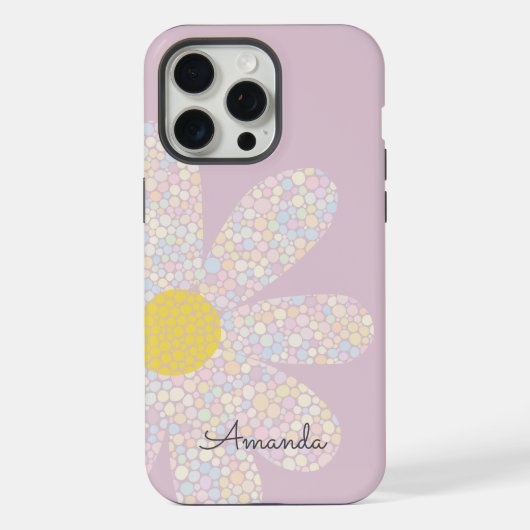 Pastel Daisy Case-Mate iPhone Hoesje 15 Pro Max Case (Achterkant)