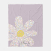 Pastel Daisy Fleece Deken (Voorkant)