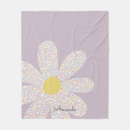 Pastel Daisy Fleece Deken