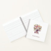 Pastel Daisy Floral bruidsmeisje voorstel Notitieboek (Binnen)