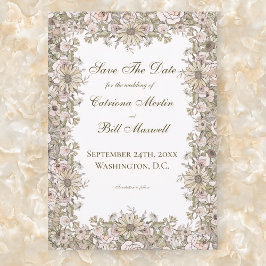  pastel Daisy Floral Sla de datum Kaart