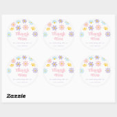 Pastel Daisy Flower Birthday Classic Ronde Sticker (Vel)