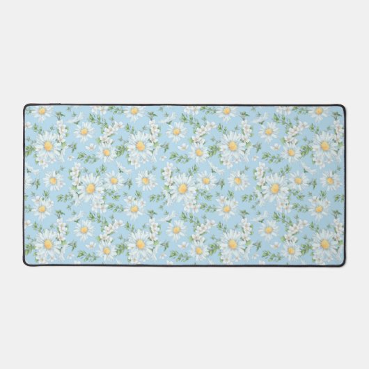 Pastel Daisy Flower Garden Pattern Bureaumat (Voorkant)
