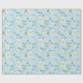 Pastel Daisy Flower Garden Pattern Cadeaupapier (Vlak)