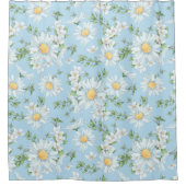 Pastel Daisy Flower Garden Pattern Douchegordijn (Voorkant)