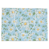 Pastel Daisy Flower Garden Pattern Groot Cadeauzakje (Achterkant)