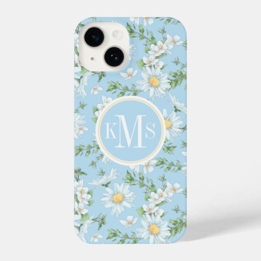 Pastel Daisy Flower Garden Pattern iPhone Hoesje (Achterkant)
