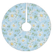 Pastel Daisy Flower Garden Pattern Kerstboom Rok (Voorkant)