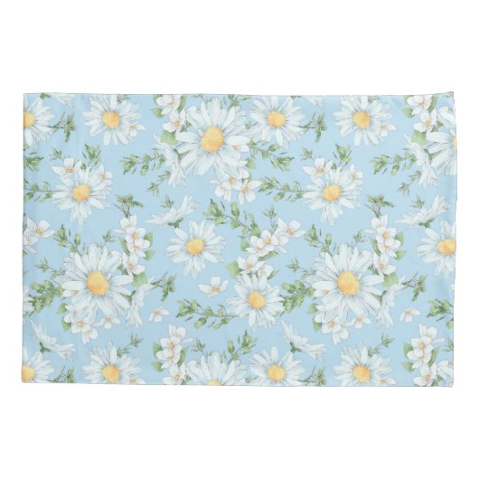 Pastel Daisy Flower Garden Pattern Kussensloop (Achterkant)