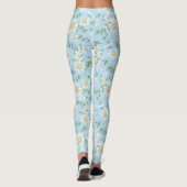 Pastel Daisy Flower Garden Pattern Leggings (Achterkant)