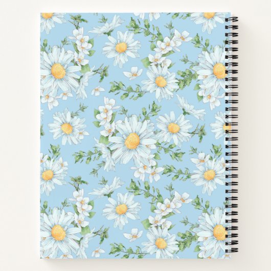 Pastel Daisy Flower Garden Pattern Notitieboek (Achterkant)