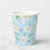 Pastel Daisy Flower Garden Pattern Papieren Bekers (Achterkant)