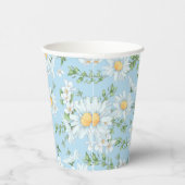 Pastel Daisy Flower Garden Pattern Papieren Bekers (Rechts)