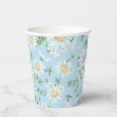Pastel Daisy Flower Garden Pattern Papieren Bekers (Voorkant)