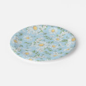 Pastel Daisy Flower Garden Pattern Papieren Bordje (Gekanteld)