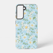 Pastel Daisy Flower Garden Pattern Samsung Galaxy Hoesje (Achterkant)