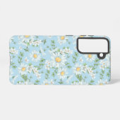 Pastel Daisy Flower Garden Pattern Samsung Galaxy Hoesje (Achterkant horizontaal)