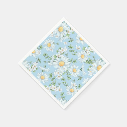 Pastel Daisy Flower Garden Pattern Servet (Hoek)