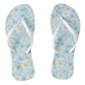 Pastel Daisy Flower Garden Pattern Teenslippers (Voetbed)