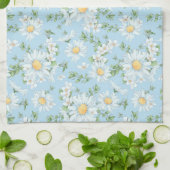 Pastel Daisy Flower Garden Pattern Theedoek (Gevouwen)