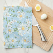 Pastel Daisy Flower Garden Pattern Theedoek (Quarter Fold)