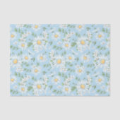 Pastel Daisy Flower Garden Pattern Tissuepapier (Voorkant)