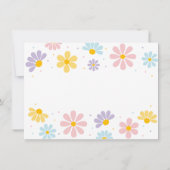 Pastel Daisy Flower Verjaardag Bedankkaart (Achterkant)