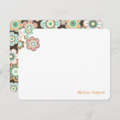 Pastel Daisy Flowers Blooms Baby shower Dank u Bedankkaart (Voorkant / Achterkant)