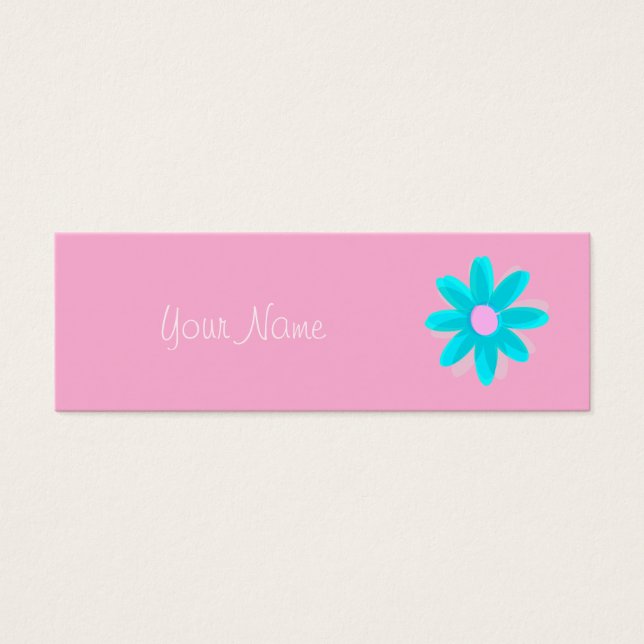 pastel daisy mini visitekaartjes (Voorkant)