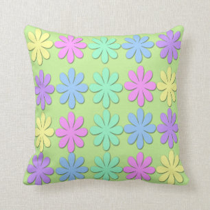 Pastel Daisy Pattern Sierkussen