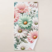 Pastel Daisy Print Badhanddoek (Badhanddoek)