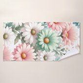 Pastel Daisy Print Badhanddoek (Badhanddoek)