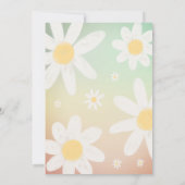 Pastel Daisy Verjaardagsfeestuitnodiging Kaart (Achterkant)
