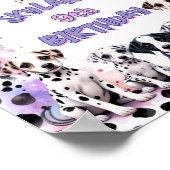 Pastel Dalmatian Puppies Birthday Party Poster (Hoek)