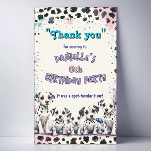 Pastel Dalmatian Spot-taculair Bedankt  Rechthoekige Sticker
