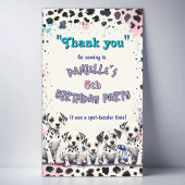 Pastel Dalmatian Spot-tacular Thank You  Rechthoekige Sticker