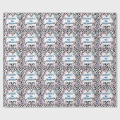 Pastel Dalmatische Puppy Waterverf Verjaardag Cadeaupapier (Vlak)