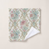 Pastel Damask Bath Towel Romantic Victorian Style Bad Handdoek (Wasdoekje)