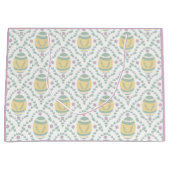 Pastel Damask Easter Eggs Patroon Gift Bag Groot Cadeauzakje (Voorkant)