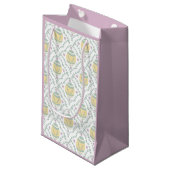Pastel Damask Easter Eggs Patroon Gift Bag Klein Cadeauzakje (Voorkant Gekanteld)