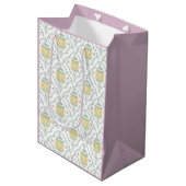 Pastel Damask Easter Eggs Patroon Gift Bag Medium Cadeauzakje (Voorkant Gekanteld)