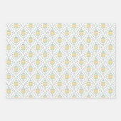 Pastel Damask Easter Eggs Patroon Wrapping Paper (Voorkant 3)