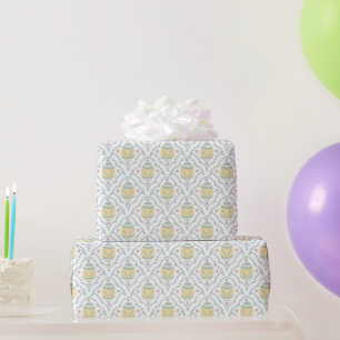 Pastel Damask Easter Eggs Patroon Wrapping Paper Cadeaupapier