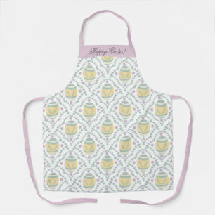 Pastel Damask Easter Eggs Pattern Schort