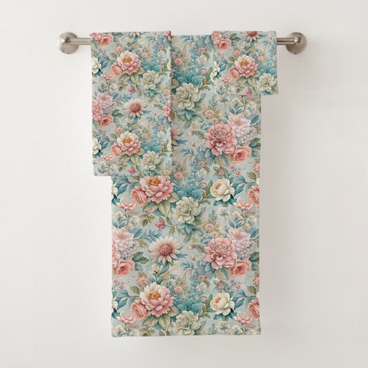 Pastel Damask Towels Rococo Elegance for Bath Bad Handdoek (Insitu)