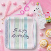 Pastel Damask voor verjaardag Papieren Bordje (Feest)