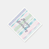 Pastel Damask voor verjaardag Servet (Hoek)