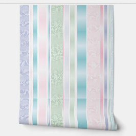 Pastel Damast en Gestreept Ontwerp Behang